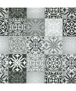 Plastica Adesiva Decorativa Cementina Bianco e Nero 45 cm x 2 m