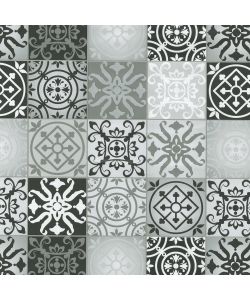 Plastica Adesiva Decorativa Cementina Bianco e Nero 45 cm x 2 m