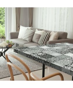 Plastica Adesiva Decorativa Cementina Bianco e Nero 45 cm x 2 m