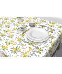 Tovaglia antimacchia giallo limone 140x200 cm resistente