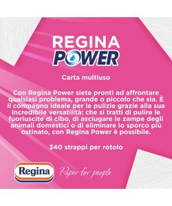 Regina Power Carta Asciugatutto Multiuso Bianco 1 Rotolo 250 Strappi