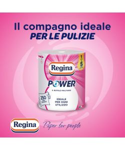 Regina Power Carta Asciugatutto Multiuso Bianco 1 Rotolo 250 Strappi
