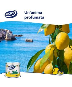 Nicky Carta Cucina Limone 2pz - Maxi Rotoli Assorbenti Profumati Bianco
