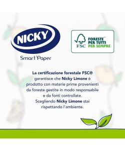 Nicky Carta Cucina Limone 2pz - Maxi Rotoli Assorbenti Profumati Bianco