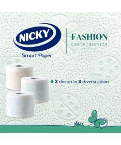 Nicky Carta Igienica Fashion 4 Veli Bianco 4 Rotoli Profumo Talco