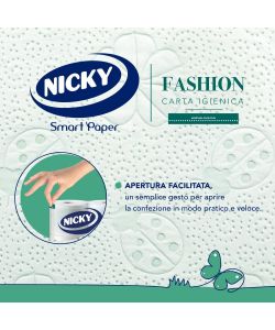 Nicky Carta Igienica Fashion 4 Veli Bianco 4 Rotoli Profumo Talco