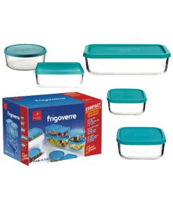 Contenitori Frigoverre Set 5 Pz.Compact
