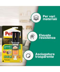 Pattex Colla Epossidica Trasparente 28g - Adesivo Bicomponente Multiuso
