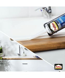 Pattex Silicone Acetico per Cucine e Sanitari - Trasparente 290 ml