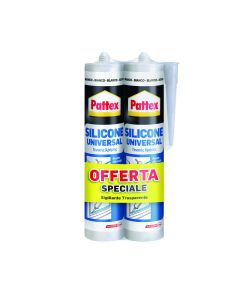 Silicone universale trasparente 2 pezzi Pattex