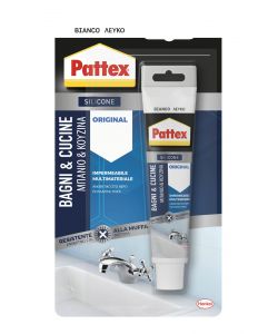 Pattex Sigillante Siliconico Grigio 60 ml per Bagni e Cucine Impermeabile