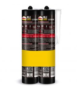 Pattex Colla Flessibile Bipacco Millechiodi Extreme Bianco 460 g