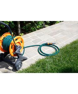 G.F. Carrello avvolgitubo Eurotank Plus arancione con tubo da 20 m - 1/2