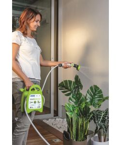 G.F. Kit Tubo Aquabalcony 10 m - Avvolgitubo Verde per Giardino e Terrazzo