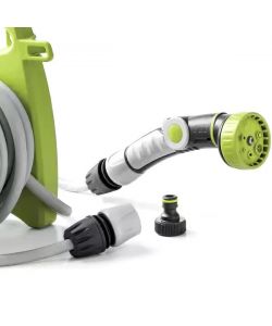 G.F. Kit Tubo Aquabalcony 10 m - Avvolgitubo Verde per Giardino e Terrazzo