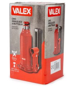Valex Cric Idraulico a Bottiglia 5000 Kg Rosso Altezza 207-402 mm
