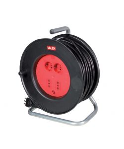 Valex Avvolgicavo Major 50M con 2 Prese Shuko e 2 Bipasso 10/16A