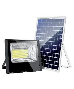 Valex Proiettore Solare 60W con Pannello, Luce Naturale IP65, Nero