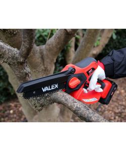 Valex Mini Sega da Potatura - Rosso Nero - Kit Batteria 2Ah