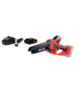 Valex Mini Sega da Potatura 18V - Kit Batteria 2Ah - Rosso Nero