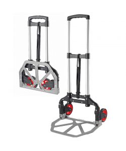 Valex Carrello Portatutto Alluminio Portata 100kg Pieghevole con Manico Telescopico