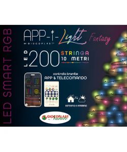 Luci 200 LED Multicolor Smart RGB App-I Light 14 m - con Telecomando
