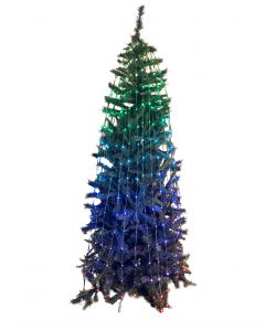 GIOCOPLAST Tenda luminosa LED RGB per albero Natale 180cm 204 LED