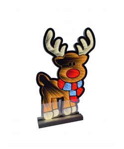 Renna Led Infinity Multicolor - Figura Decorazione Natalizia 60 cm