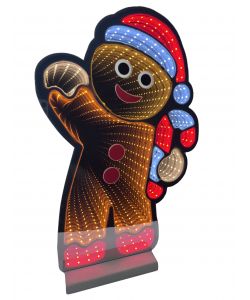 Omino di Pan di Zenzero - Figura Natalizia Led Multicolor 60x42cm
