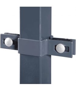 VERDELOOK Anello di fissaggio doppio in ferro grigio per pali 40x40 mm