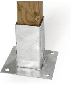 VERDELOOK Finale di Fissaggio Metallo 90x90 mm Argento per Pali