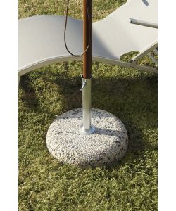 VERDELOOK Base Ombrellone Cemento 25 kg con Tubo Metallo d. 45 mm Grigio
