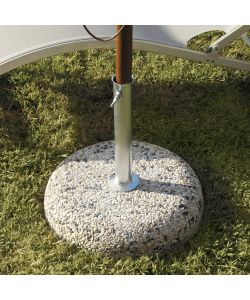 VERDELOOK Base Ombrellone Cemento 25 kg con Tubo Metallo d. 45 mm Grigio