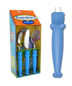 Posate Acciaio Azzurro Pz 3 Baby Pappallegra Eme