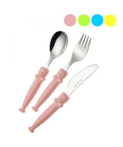 Posate Acciaio Rosa Pz 3 Baby Pappallegra Eme
