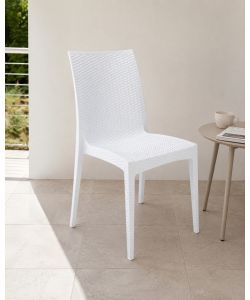 Sedia Rattan Bistrot Bianca