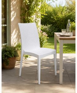 Sedia Rattan Bistrot Bianca