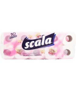 Scala Carta Igienica 2 Veli Bianco Confezione da 10 Rotoli Riciclata