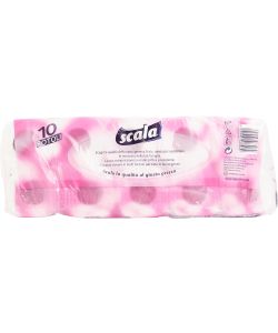 Scala Carta Igienica 2 Veli Bianco Confezione da 10 Rotoli Riciclata