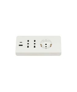 Bticino Multipresa Bianca - con 2 Prese 2P+T - 1 Presa Shucko + 2 USB