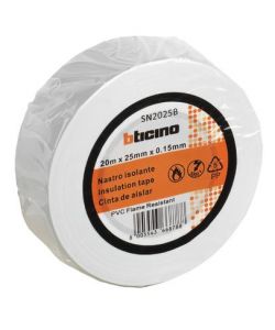 Nastro Isolante in PVC Bianco 25 mm x 20 metri