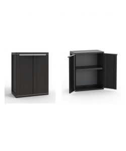 J-Line Set Armadietti da Esterno Grigio - Armadio Alto e Basso - 68x37,5cm