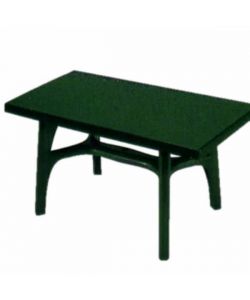 Tavolo resina rettangolareverde 140 x 80