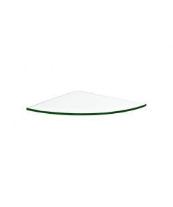 Pircher mensola angolare trasparente 300x300x8 mm per soggiorni e bagni