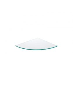 MENSOLA IN VETRO SATINATO AD ANGOLO 300X300MM PER SOGGIORNO BAGNO CUCINA
