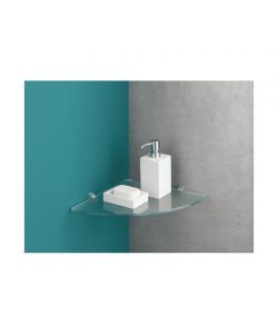 Pircher Mensola Angolare Vetro Satinato Quarto di Cerchio 250 x 250 mm