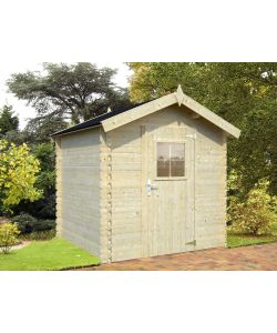Pircher Casetta da Giardino Flipper in Abete Naturale Blockhaus - 205x205x217 cm