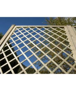 Grigliato diagonale conifera impregnato per giardino 100x180 cm - Maglia 9x9 cm