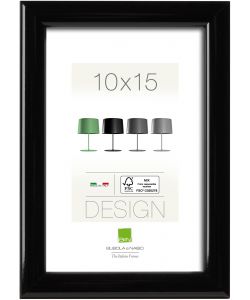 Cornice Frank Nera con plexiglasss 60 x 80 cm