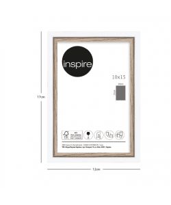 Bubola e Naibo Cornice Unika 10x15 in legno bianco e naturale